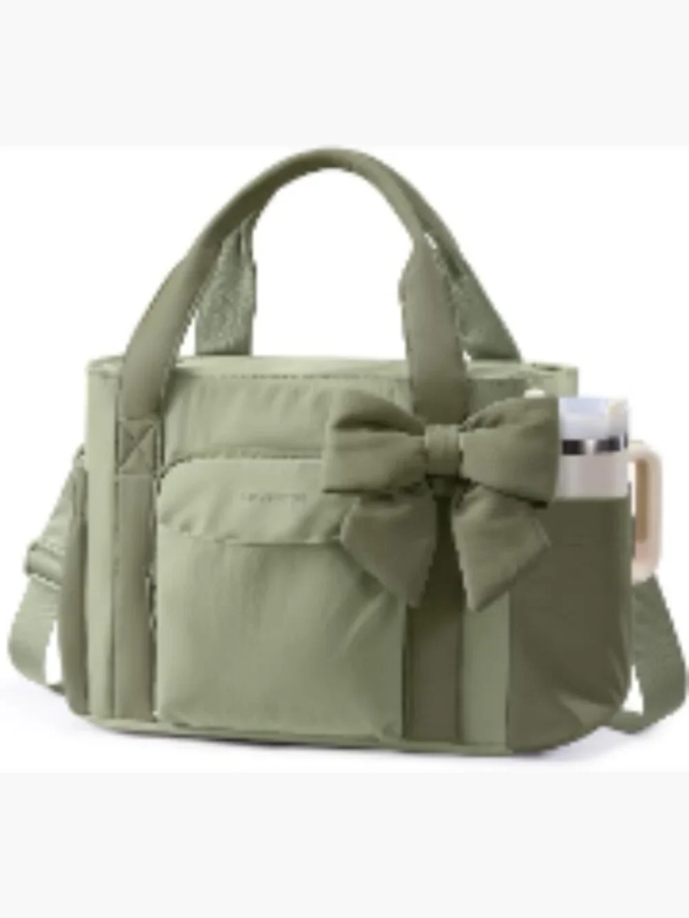 Insulated Lunch Tote Bag with Detachable Bow, 3-Layer Leakproof Adult Cooler